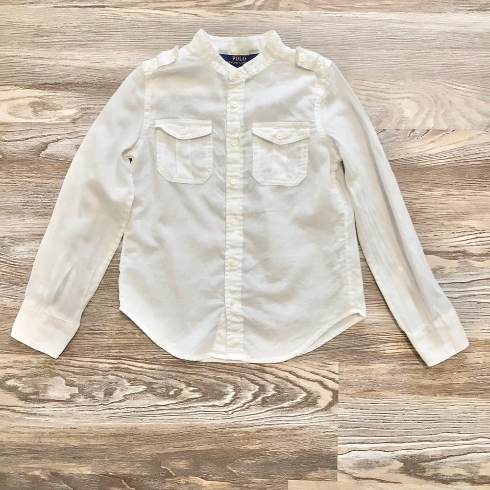 Polo Ralph Lauren White Long Sleeve Button Down Shirt 7 - Picture 2 of 11